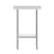 Flash Furniture Reese 24x18 Portable Work Table, Stainless Steel Top Shelf and Adjstbl Glvnzd Steel Undershelf NH-WT-2418-GG - alternate 2