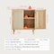 Vevor Rattan Cabinet Storage with 2 Magnetic Doors and Adjustable Shelves Natural SR191522 - alternate 5