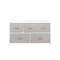 Homeroots 39" White and Gray Steel and Fabric Five Drawer Dresser 470358 - alternate 3