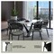 Leisuremod Ervilla Dining Chair in Black Steel Frame with Black Wicker Back and Grey Seat, 4PK ECBL-20BL-GR4 - alternate 4
