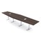 Skutchi Designs 14ft Conference Table With Power Unit | 14 Person Modular Hexagon Meeting Table | Harmony Series HAR-HEX.IR-48X168-T-H3041-ESIL - alternate 1