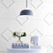 Jonathan Y Simon 12" Adjustable Metal/Glass LED Pendant, Gray JYL9064A - alternate 6