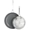Martha Stewart Delaroux 2 Pc 12in and 9.5in Stainless Steel Ceramic Nonstick Frying Pan Set in Grey 138454.02R - alternate 1
