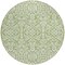 Homeroots 8' Green And Ivory Round Damask Washable Indoor Outdoor Area Rug 595141 - alternate 3