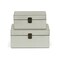 Homeroots Set of Two Off White Solid Wood Box With Lid, 2PK 489395 - alternate 2