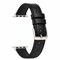 Elegani Leather Band Compatible with Apple Watch 40mm, Black, Silver, Black, Rose Gold, Yellow Gold Buckle QRPLLS-BLK-40 - alternate 1