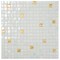 Apollo Tile Mingles 11.6inx11.6in Glossy White and Gold Glass Mosaic Wall and Floor Tile 18.69 sqft/case, 20PK MIX1588WH118A - alternate 4