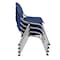 Regency Rico Classroom Training Stack Chair Armless, Navy Blue, 4PK 305-NV-4PK - alternate 4