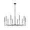 Z-Lite Gaultier Matte Black+Modern Gold 10 Light Chandelier 6100-10MB - alternate 2