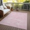 Homeroots 3' X 5' Pink Ivory And Gray Abstract Washable Indoor Outdoor Area Rug 601080 - alternate 4
