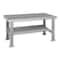Pucel Steel Top Workbench with Shelf, 48 in W x 32.5 in H x 28 in D, Gray FS-2848 - alternate 1