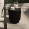 Leisuremod Eden 14 in Round Stone Side Table, Weatherproof Pedestal Base, Fully Assembled EST14BL - alternate 3