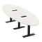 Skutchi Designs 10ft Oval Conference Table With Power | Harmony Series | 8 Person Meeting Room Table HAR-OVL-48X120-T.BK-W960-EBLK - alternate 1