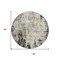 Homeroots 8' Black Ivory And Beige Round Abstract Washable Indoor Outdoor Area Rug 612306 - alternate 4