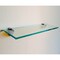 Fab Glass And Mirror Bathroom Shelve, 4-3/4in x 18in - 3/8in Thick Floating Shelve with 2 Free Chrome Brackets and GS-434x18CLR - alternate 3