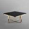 Homeroots 35" Black And Gold Stainless Steel Square Coffee Table 543858 - alternate 4