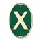 Signmission Letter X, 12 Inch X 18 Inch Architectural Oval, Heavy Gauge Aluminum A-OV-G-1218-22918 - alternate 1