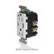 Leviton USB Receptacle, 20 A, 1/2 hp, Gray T5833-HGG - alternate 3