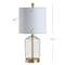 Jonathan Y Duncan 19.5" Glass/Metal LED Table Lamp, Brass/Clear JYL1033A - alternate 5