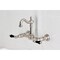 Kingston Brass Two-Handle Wall Mount Bridge Kitchen Faucet, Brushed Nickel KS2448PKL - alternate 3
