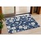 Homeroots 3' X 5' Navy Blue And Ivory Floral Washable Indoor Outdoor Area Rug 599898 - alternate 1