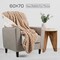 Lavish Home Faux Fur Throw Blanket 60x70-Inch Twin Blanket for Couch, Bed, or Chair Soft Throw with Plush, Taupe 66-THROW057-T - alternate 5