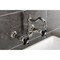 Kingston Brass Two-Handle Wall Mount Bridge Kitchen Faucet, Polished Nickel KS1266PKX - alternate 4