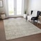 Homeroots 5' X 8' Linen And Gray Floral Washable Indoor Outdoor Area Rug 605742 - alternate 3