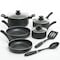 Oster Ashford 10 Piece Aluminum Nonstick Cookware Set in Black 73076.1 - alternate 5