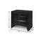 Homeroots 25" Dark Brown Solid Wood Three Drawer Nightstand 285501 - alternate 4
