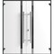 Vdomdoors Front Exterior Prehung Aluminum Double Doors Ronex1011 Grey Mirrored Clear Glass Entry Metal Modern RONEX1011DEXD-GRE-W72xH96-LH-O - alternate 1