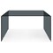 Homeroots 50" Gray Glass U Shape Computer Desk 554198 - alternate 1