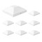 Nuvo Iron 4-in x 4-in White Rigid Plastic Pyramid Post Cap, 8PK PCP23-WEC-IP8 - alternate 1