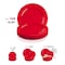 Smarty Had A Party 10.25" Solid Red Holiday Round Disposable Plastic Dinner Plates (120 Plates), 120PK 110R-CASE - alternate 4