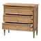 Bali & Pari Karmel Chest - 3-Drawer Storage Chest with Curved Front and Tapered Legs for Bedroom 272-14787-ZORO - alternate 5