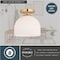 Vaxcel Shelby 9.25-in W Gold Brass Transitional Semi Flush Mount Ceiling Light White Glass C0314 - alternate 3