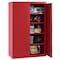 Sandusky Lee Storage Cabinet, 72 in H, 46 in W, 24 in D, Recessed, Keyed, Red, 4 Shelves EA4R462472-01 - alternate 1