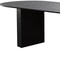 Homeroots 86" Black Solid Wood Pedestal Base Oval Dining Table 720693 - alternate 3