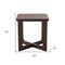 Homeroots 24" Brown Solid Wood Square Cross Legs End Table 564937 - alternate 4