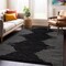 World Rug Gallery Bohemian Stripe Stain Resistant Area Rug 3 ft x 5 ft Black 385BLACK3X5 - alternate 2