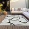 Homeroots 8' X 10' White And Black Abstract Washable Indoor Outdoor Area Rug 597532 - alternate 2
