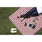 Picnic Time Family Of Brands Vista Outdoor Picnic Blanket & Tote, Red & White Gingham Pattern with Navy Blue Exterior 821-00-300-000-0 - alternate 3