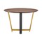 Homeroots 48" Brown And Gold Iron Sled Base Round Top Dining Table 569435 - alternate 3