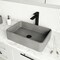 Vigo Cordoba Gothic Gray Concreto Stone 20 in. L x 13 in. W x 5 in. H Rectangular Vessel Bathroom Sink VG04062 - alternate 3