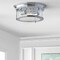 Jonathan Y Lauren 13.25" 2-Light Metal/Glass LED Flush Mount, Chrome JYL7446C - alternate 4