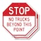 Signmission Stop No Trucks Beyond This Point, 10 inch X 10 inch, Plastic Sign, 2PK OC-P-2PACK-10-313 - alternate 1