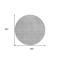 Homeroots 8' Gray Silver And Ivory Round Floral Washable Indoor Outdoor Area Rug 582346 - alternate 3
