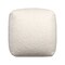 Homeroots 18" Ivory Polyester Cube Outdoor Pouf Ottoman 551568 - alternate 4