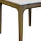 Homeroots 22" White and Natural Faux Marble and Wood Square End Table 716344 - alternate 2