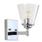Jonathan Y Marion 5" 1-Light Hurricane Metal/Seeded Glass LED Vanity Light, Chrome JYL7432A - alternate 6
